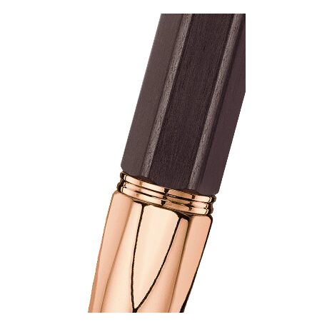 Caran d'Ache Varius Ebony Ballpoint Pen, Rose Gold-Plated — detail view 4