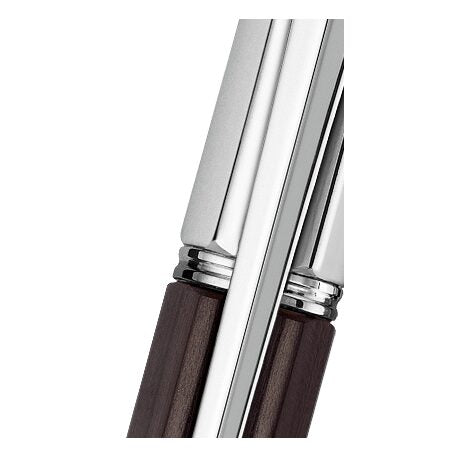 Caran d'Ache Varius Ebony Ballpoint Pen, Silver-Plated, Rhodium-Coated — detail view 3