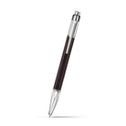 Caran d'Ache Varius Ebony Ballpoint Pen, Silver-Plated, Rhodium-Coated on a white background