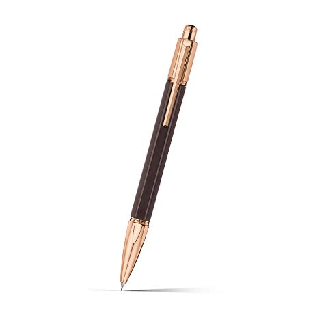 Caran d'Ache Varius Ebony Mechanical Pencil, Rose Gold-Plated on a white background