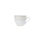 Christofle Malmaison 2 Porcelain Coffee Cup and Saucers Gold Finish — additional view