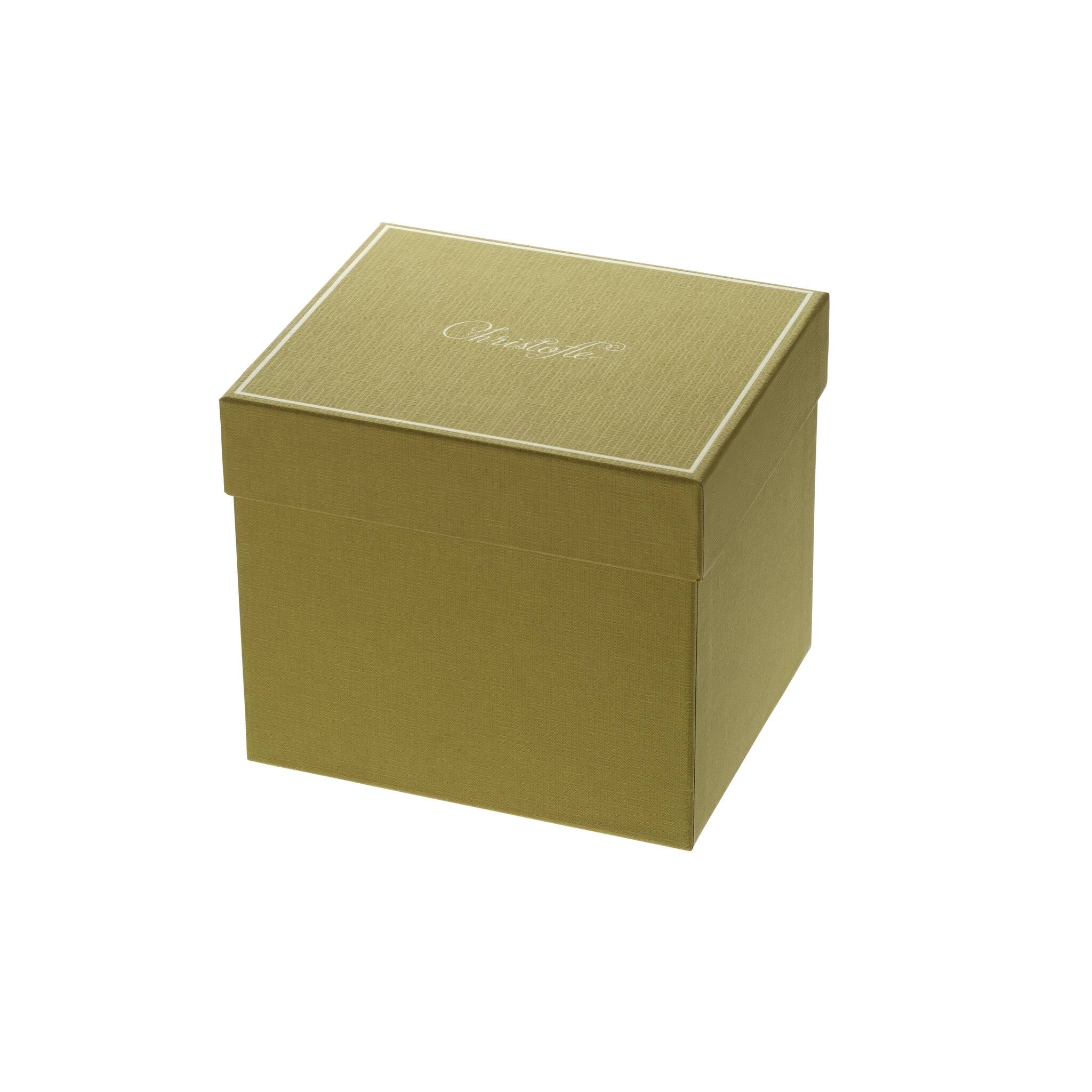 Christofle Malmaison 2 Porcelain Coffee Cup and Saucers Gold Finish — additional view