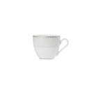 Christofle Malmaison 2 Porcelain Coffee Cup and Saucers Platinum Finish — additional view