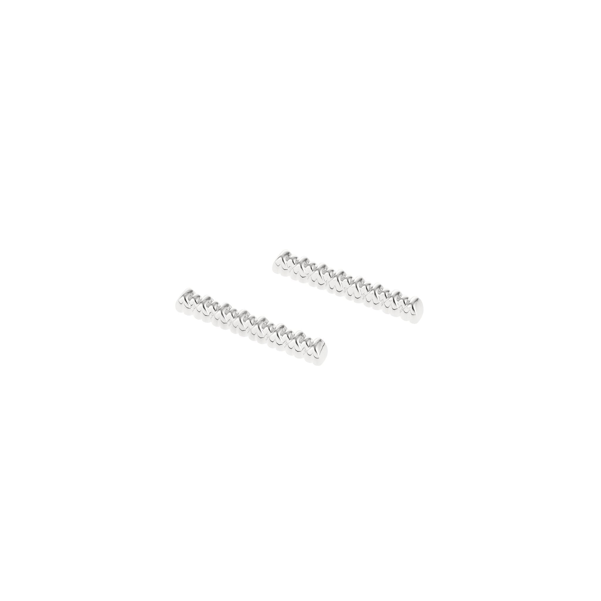Christofle Malmaison Silver-Plated Set of 2 Palmettes Knife Rests in silver-plate on a white background