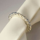 Christofle Malmaison Silver-Plated Set of 2 Palmettes Napkin Rings in silver-plate on a white background