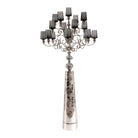 Christofle Jardin d'Eden Crystal Chandelier Floor Lamp in crystal on a white background