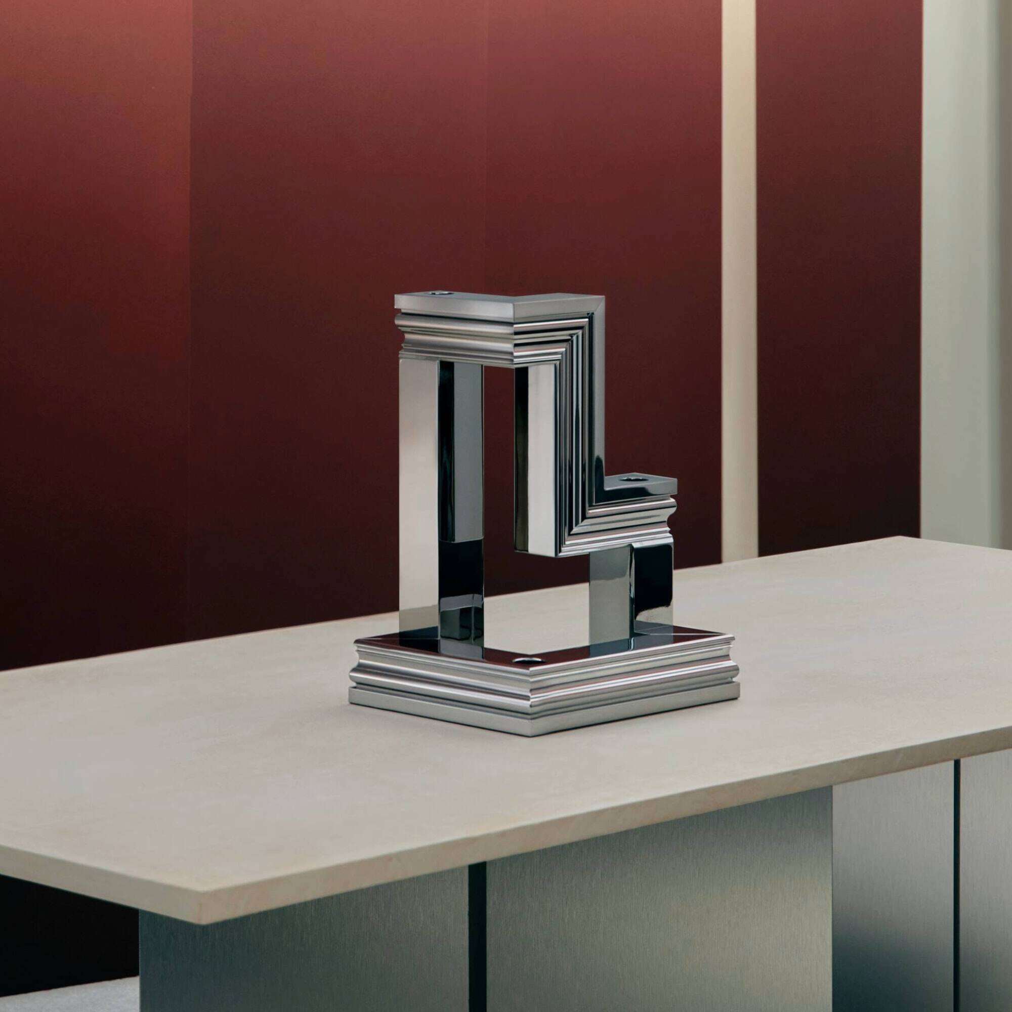 Christofle Perspectives Chrome Aluminium 3-light Candelabra — additional view