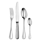 Christofle Albi 4-Piece Silver Plated Flatware Set in silver-plate on a white background