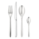 Christofle Mood 4-Piece Silver-Plated Flatware Set in silver-plate on a white background