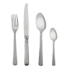 Christofle Osiris 4-Piece Stainless Steel Flatware Set in stainless steel on a white background