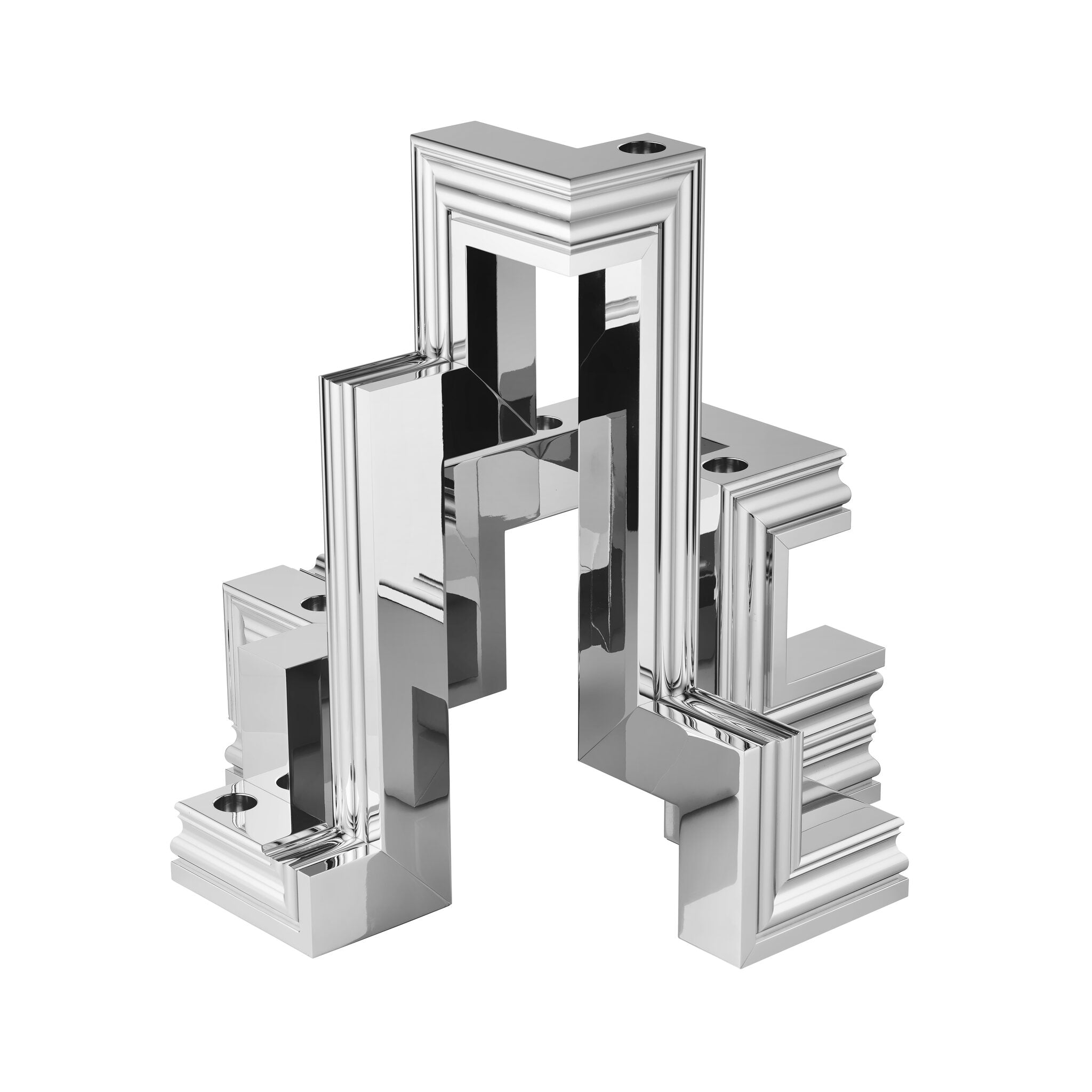 Christofle Perspectives Chrome Aluminium 5-light Candelabra — additional view