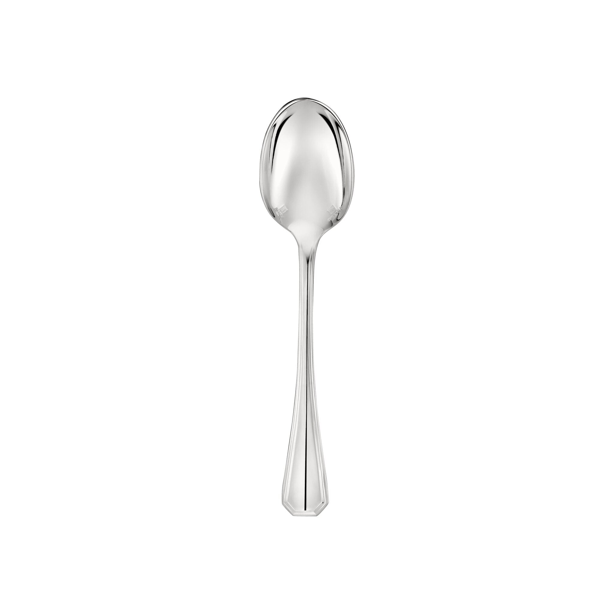 Christofle America Silver-Plated Coffee Spoon in silver-plate on a white background