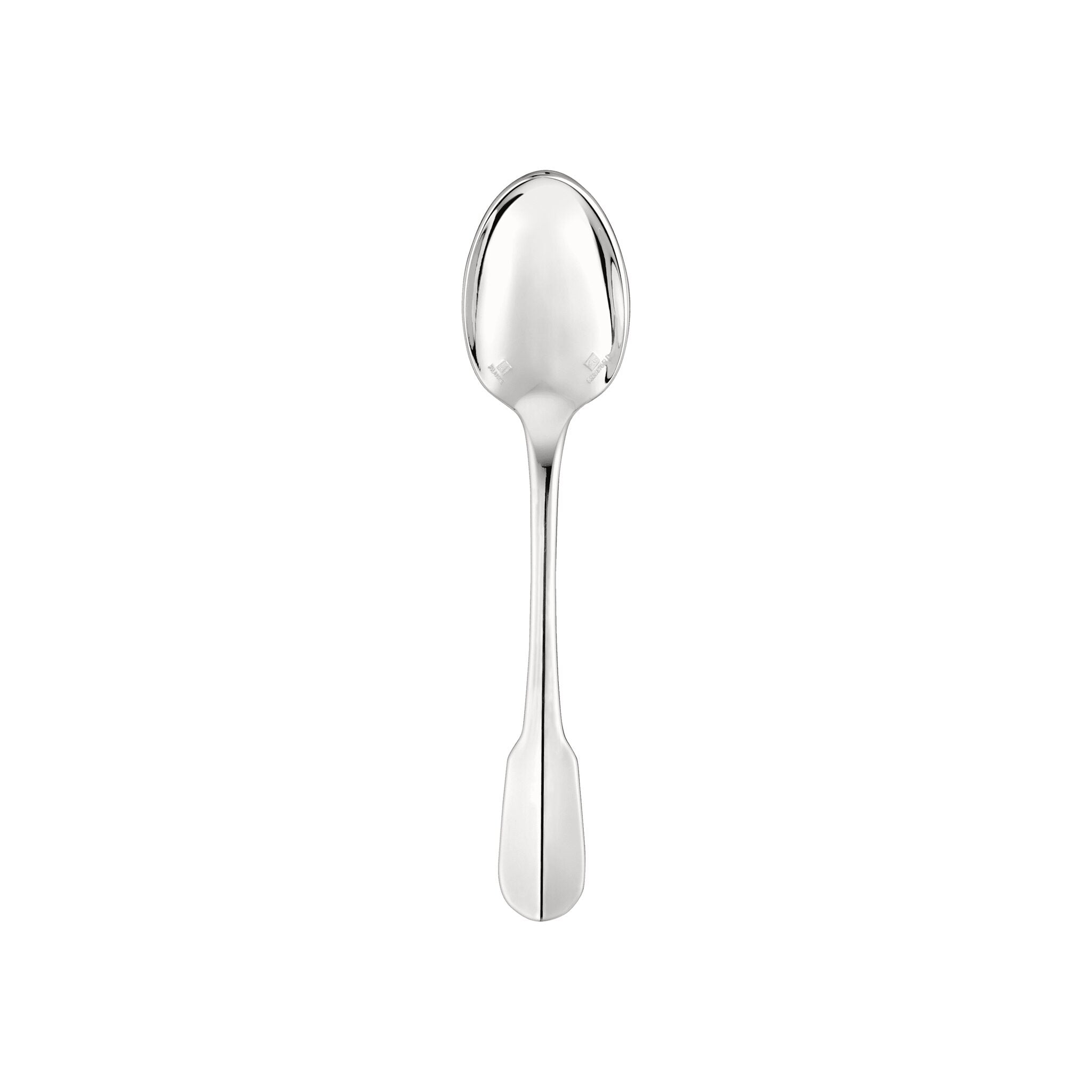 Christofle Cluny Silver-Plated Coffee Spoon in silver-plate on a white background