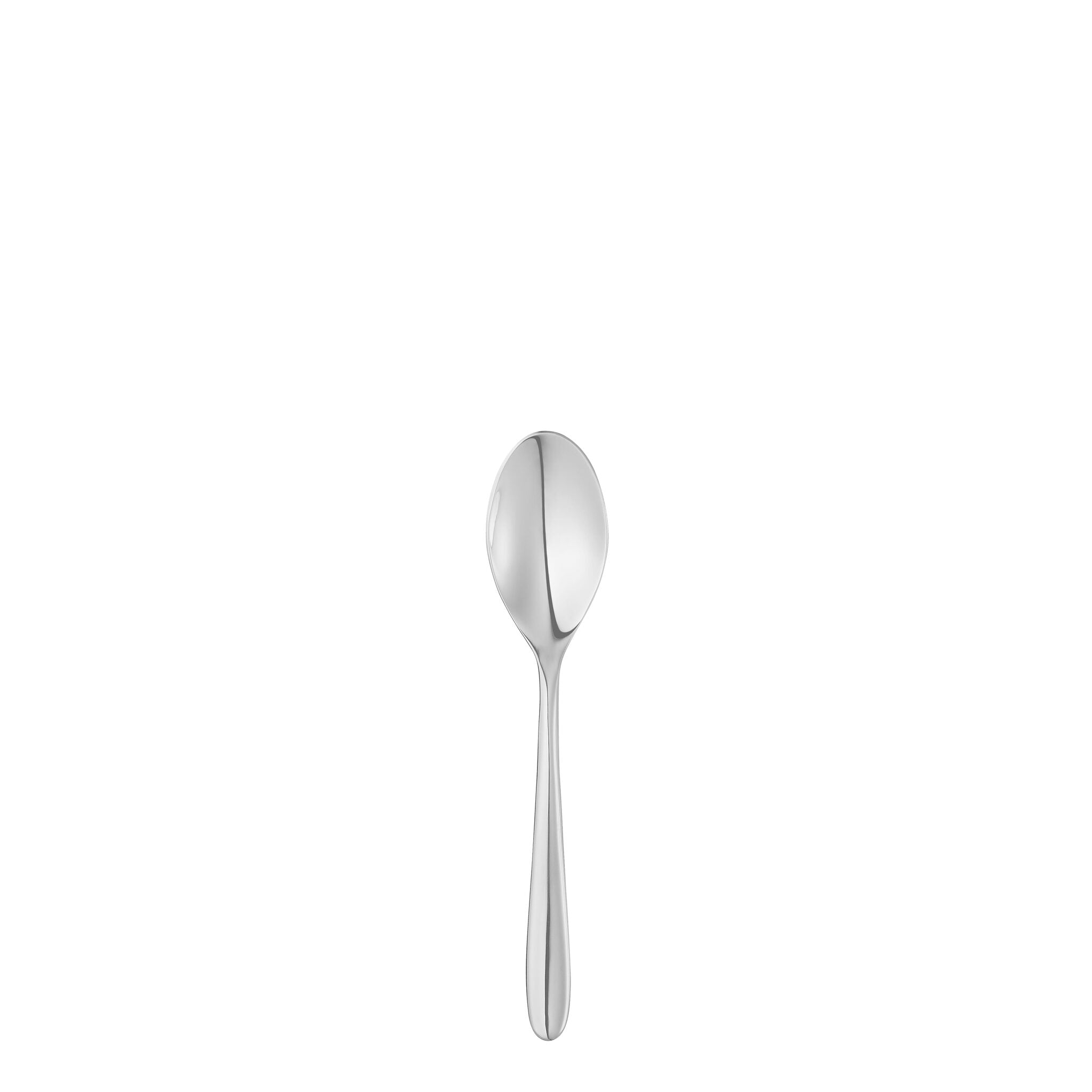 Christofle Marly Stainless Steel After Dinner Teaspoon in stainless steel on a white background