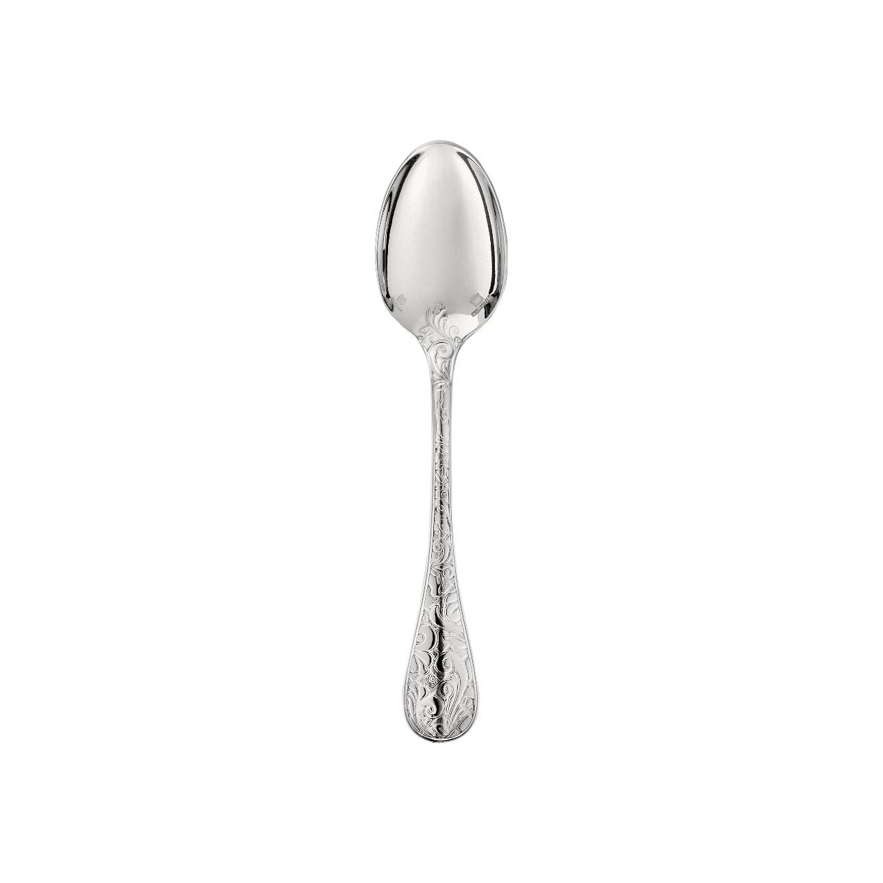 Christofle Jardin d'Eden Silver-Plated Coffee Spoon in silver-plate on a white background