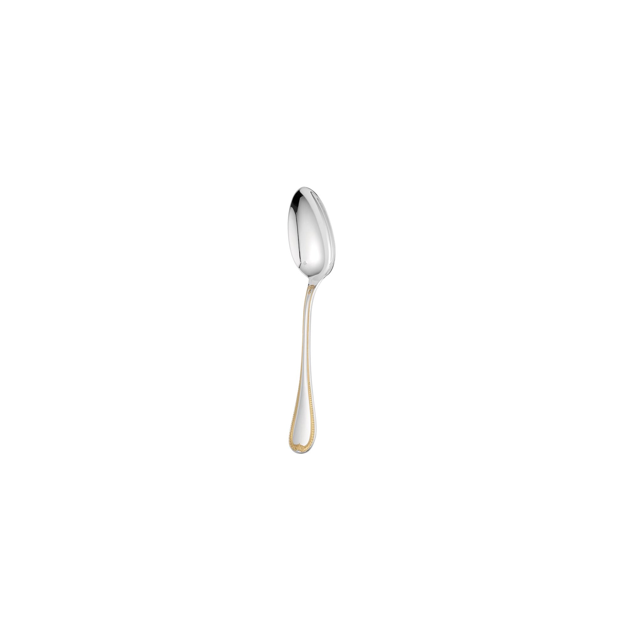 Christofle Partially Gilded Silver-plated After Dinner Teaspoon in silver-plate on a white background