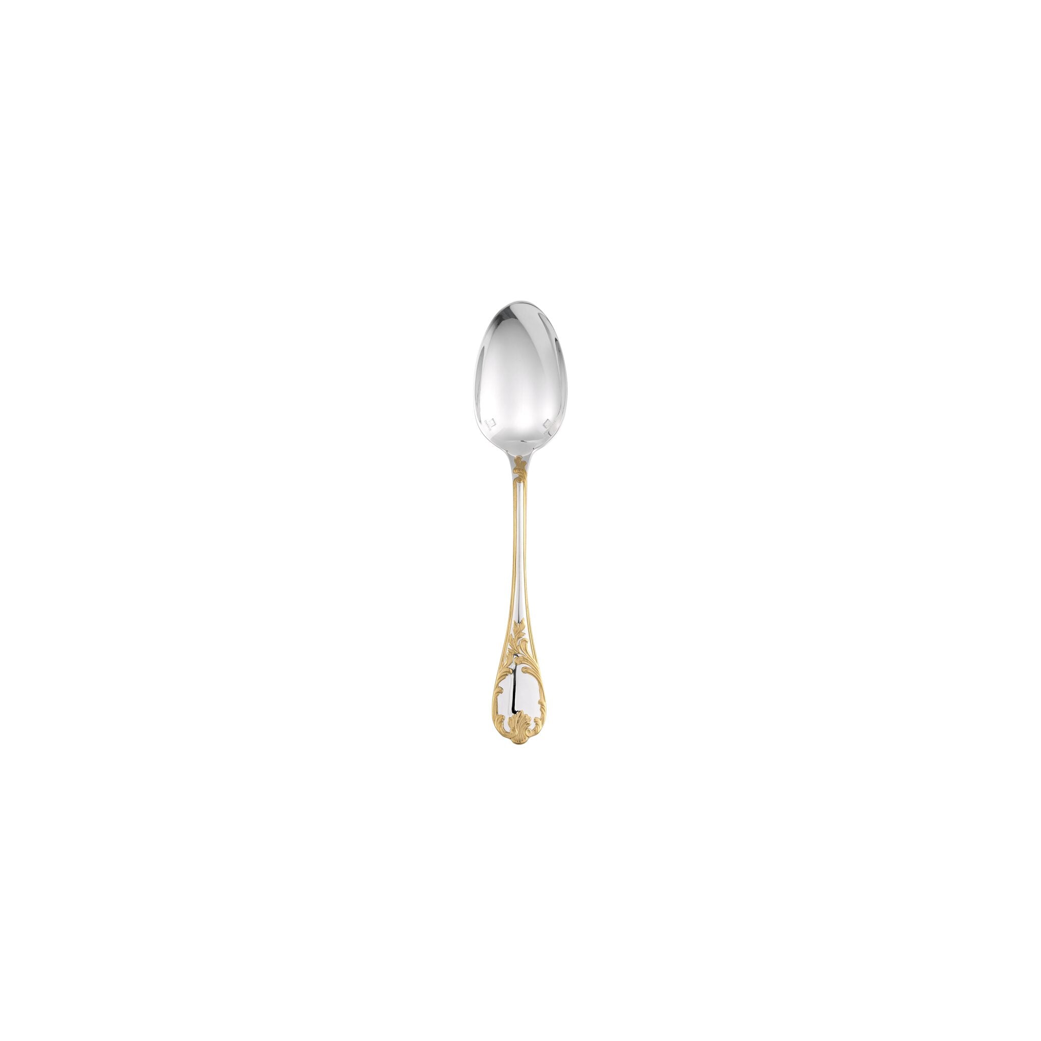 Christofle Partially Gilded Silver Plated After Dinner Teaspoon in silver-plate on a white background