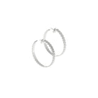 Christofle Babylone Sterling Silver Hoop Earrings, view 2