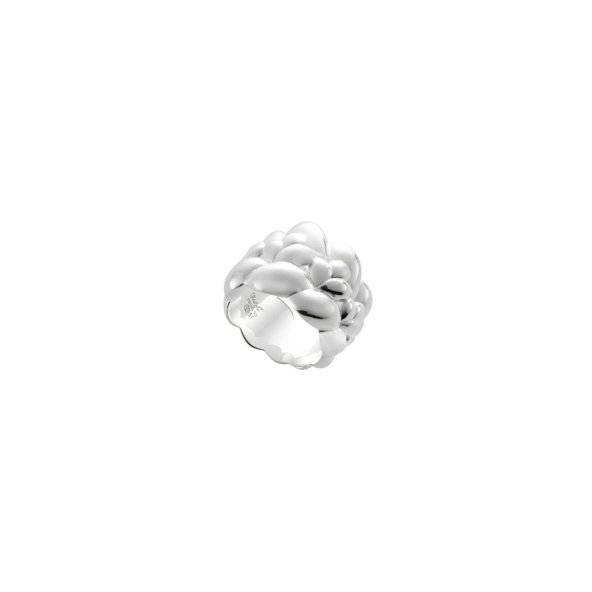 Christofle Babylone Sterling Silver Large Bangle Ring, view 2