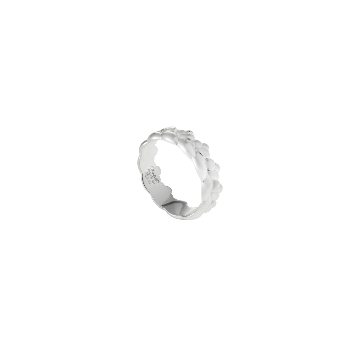 Christofle Babylone Sterling Silver Thin Bangle Ring, view 5