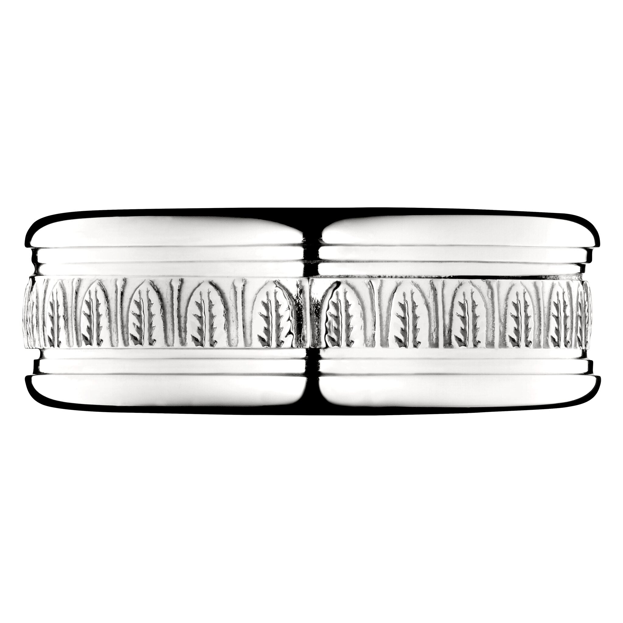 Christofle Malmaison Silver-Plated Bottle Ring in silver-plate on a white background