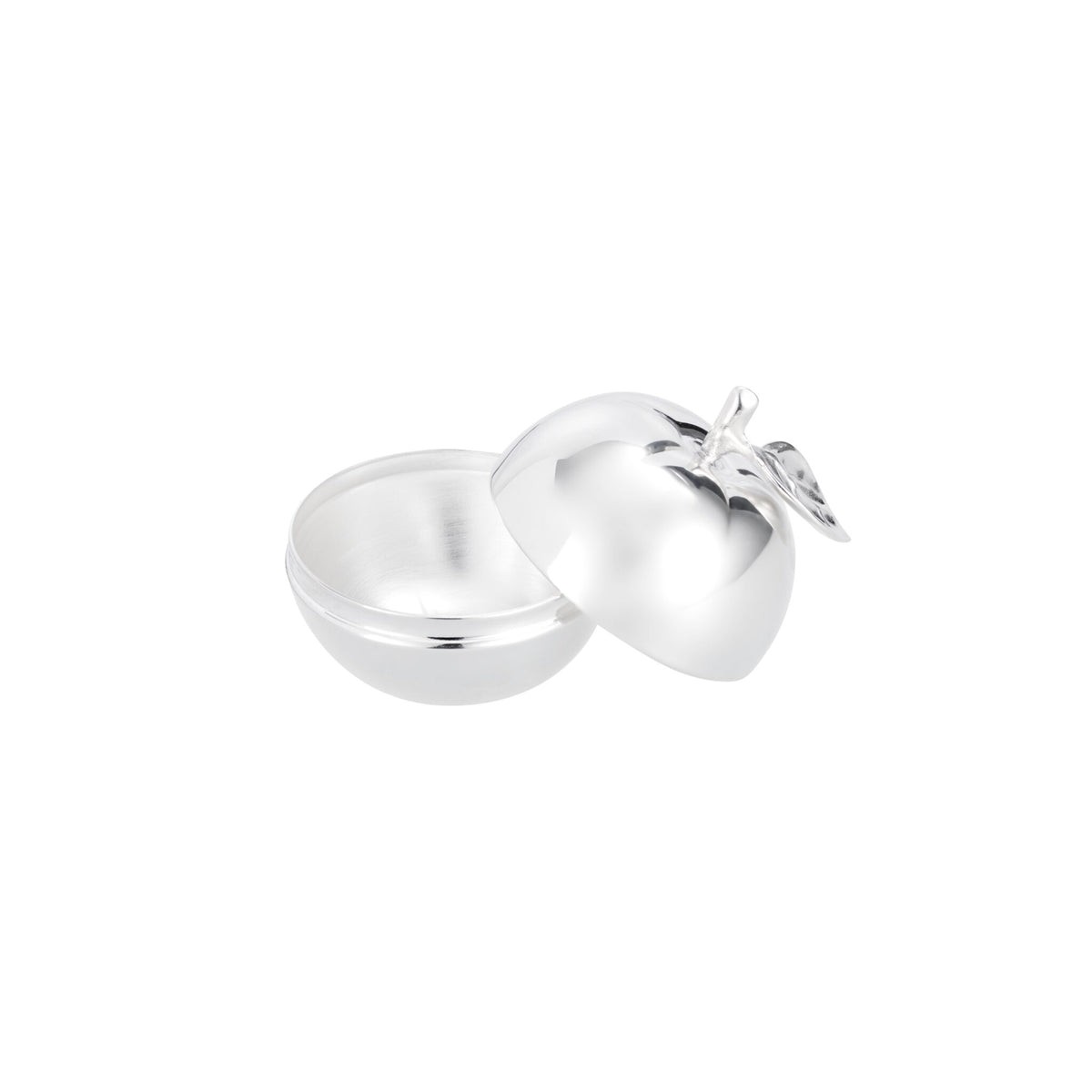 Christofle Bonbonnière Silver-Plated Apple Trinket Box, view 2