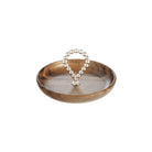 Christofle Perles Silver-Plated and Walnut Bowl - 5.5in in silver-plate on a white background