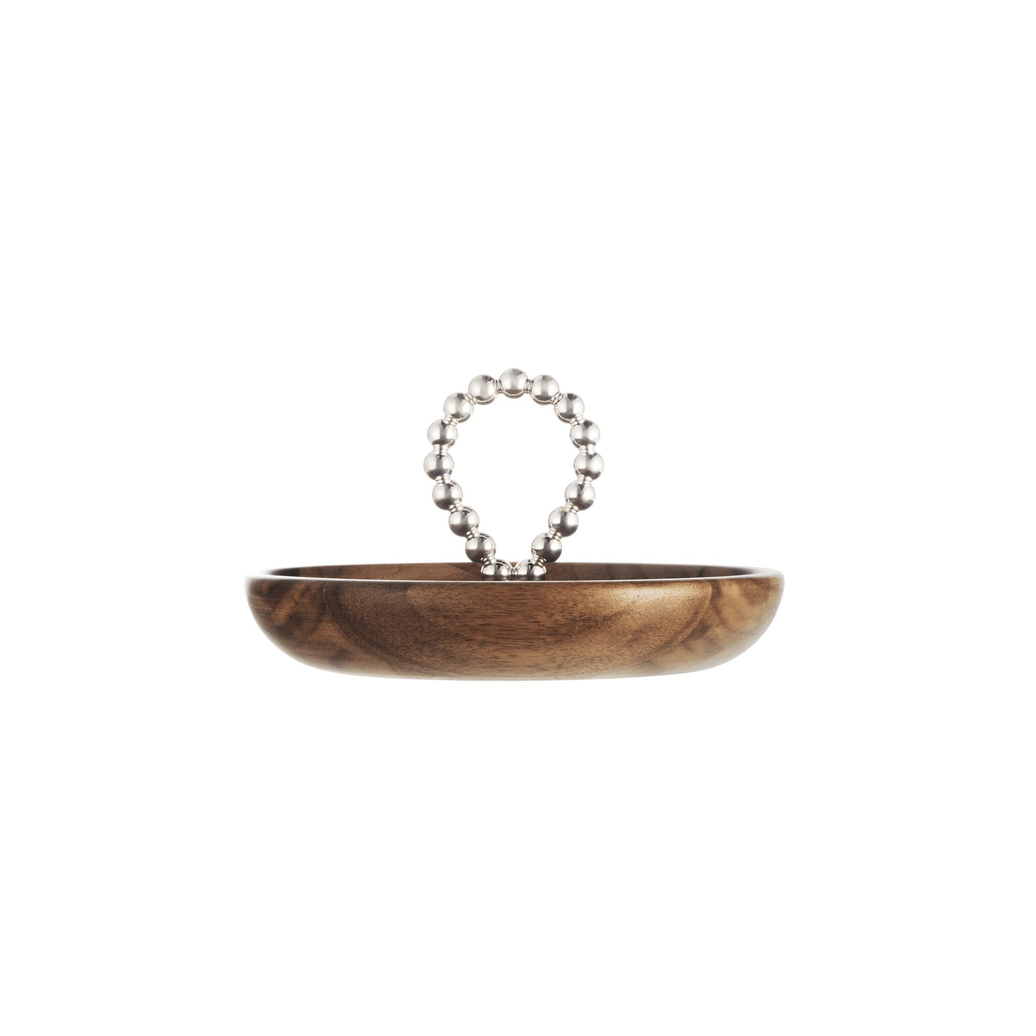 Christofle Perles Silver-Plated and Walnut Bowl - 5.5in — additional view