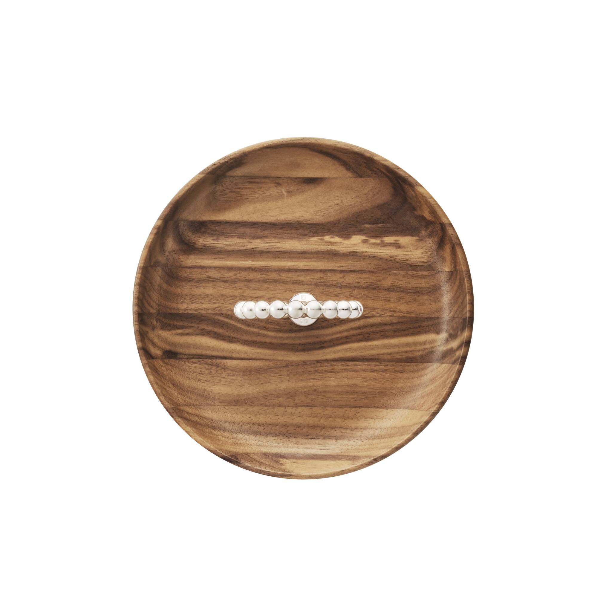 Christofle Perles Silver-Plated and Walnut Bowl - 6.7in — additional view