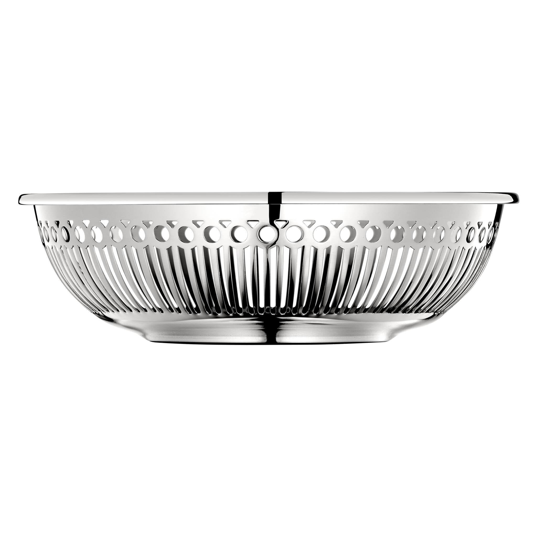 Christofle Albi Silver-Plated Bread Basket in silver-plate on a white background