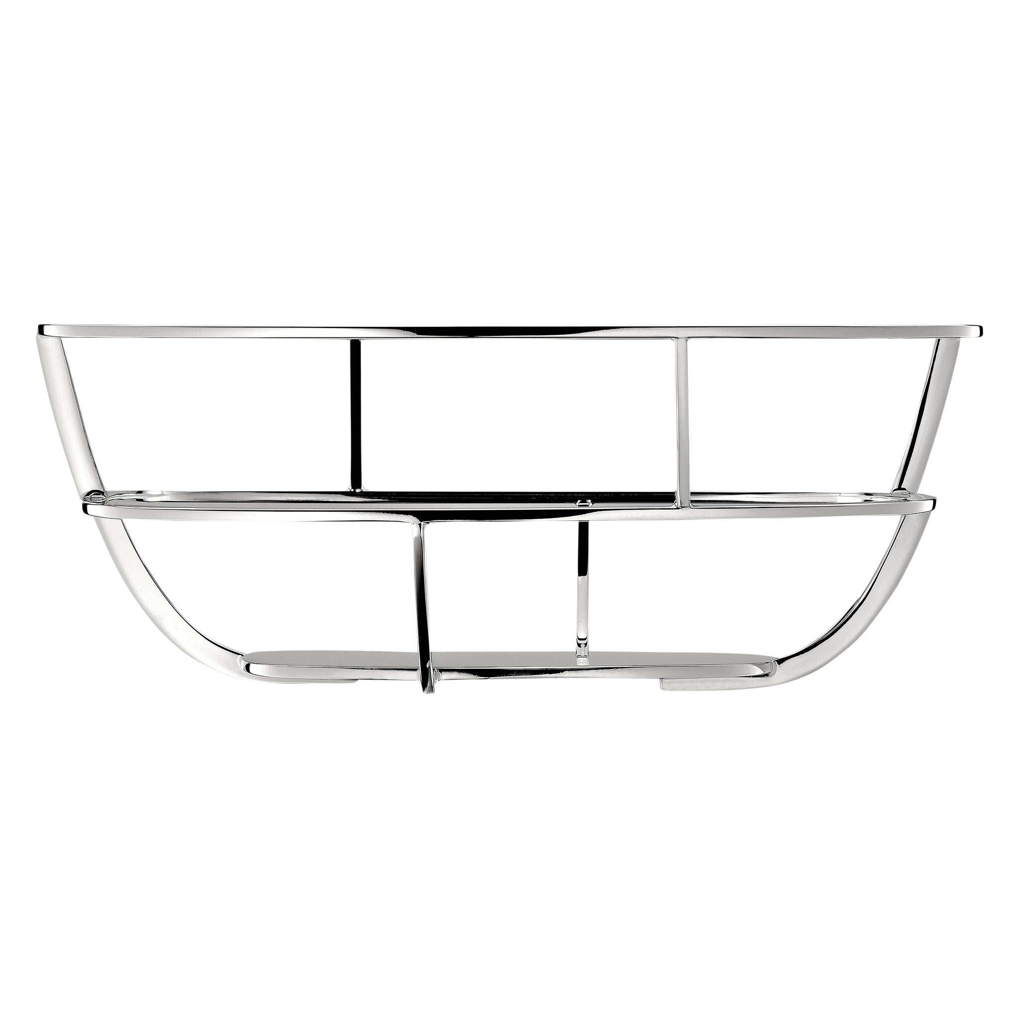 Christofle Silver Time Silver-Plated Bread Basket with Napkins in silver-plate on a white background