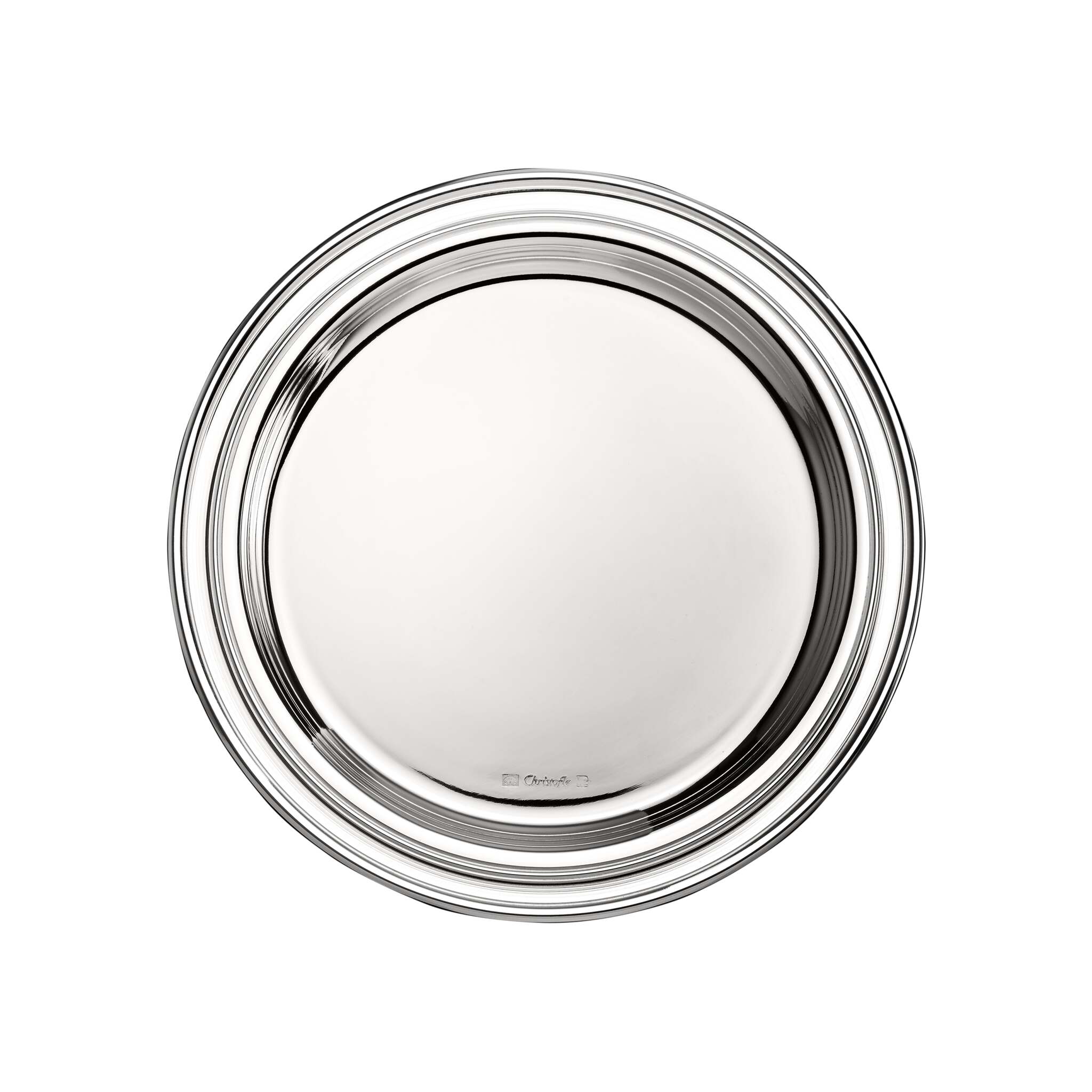 Christofle Albi Silver-Plated Individual Bread Plate in silver-plate on a white background