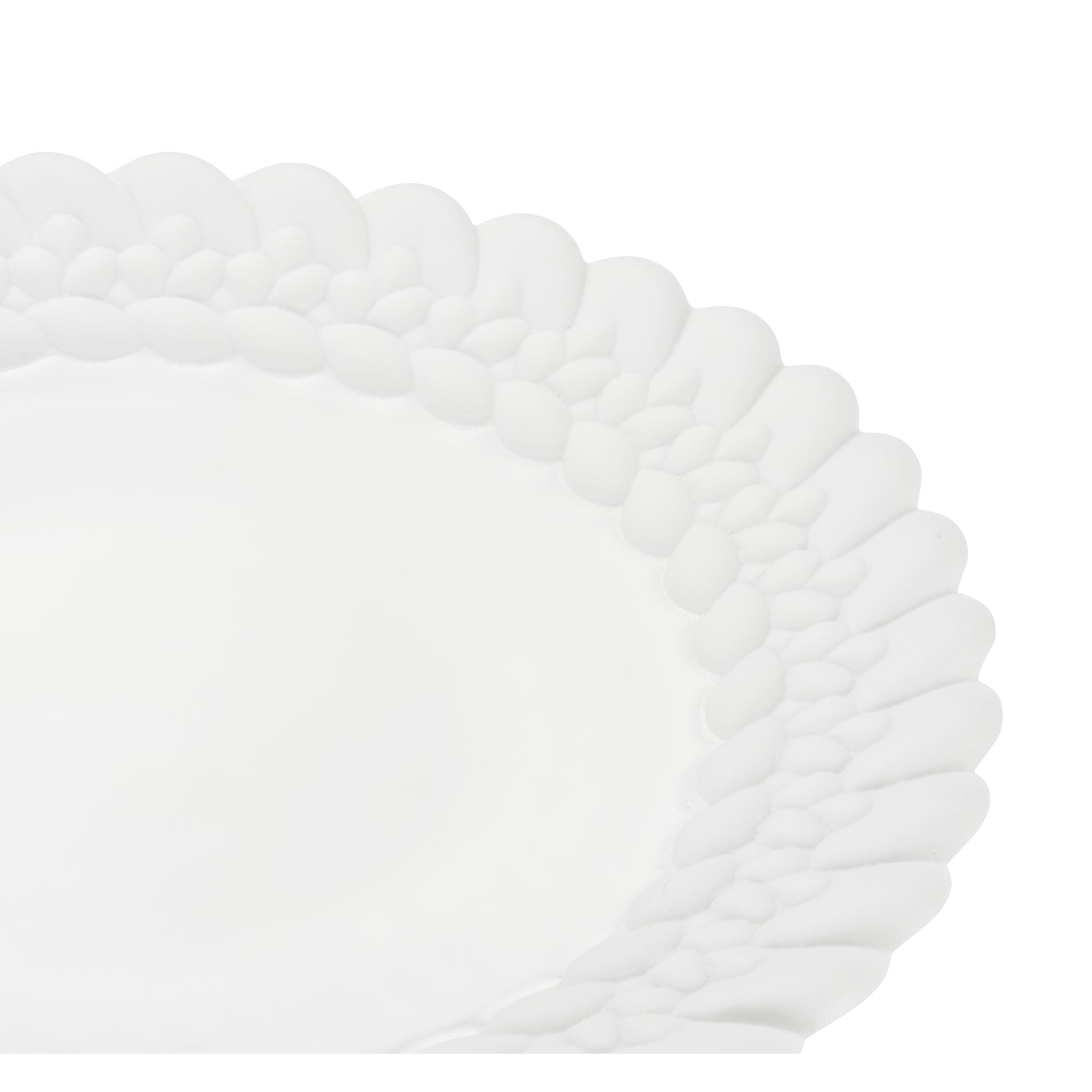 Christofle Babylone Porcelain Bread Plate in sterling silver on a white background