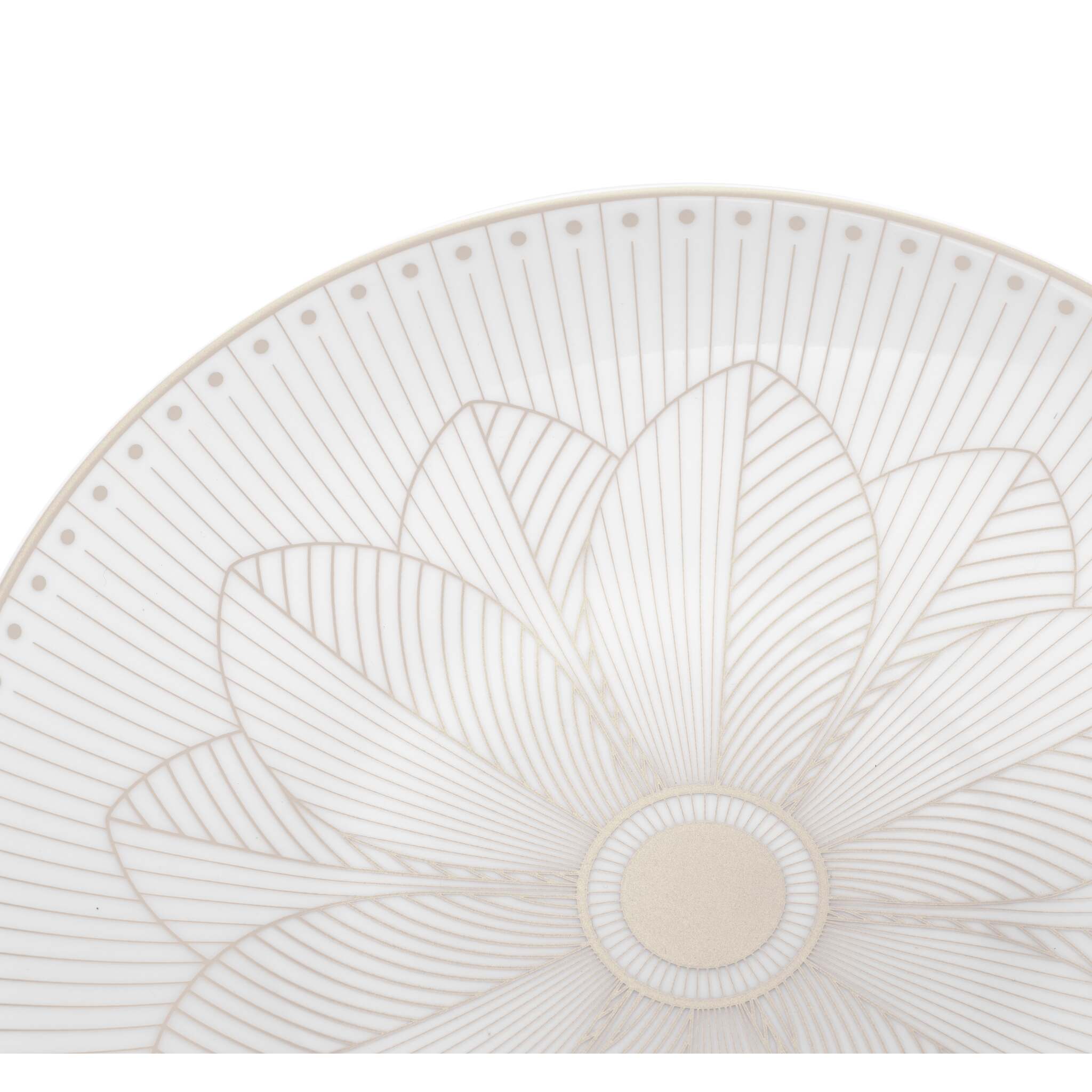 Christofle Malmaison Porcelain Bread Plate Platinum Finish in porcelain on a white background
