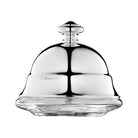Christofle Albi Silver-Plated Personal Lidded Butter Dish in silver-plate on a white background