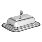 Christofle Malmaison Silver-Plated Lidded Butter Dish in silver-plate on a white background
