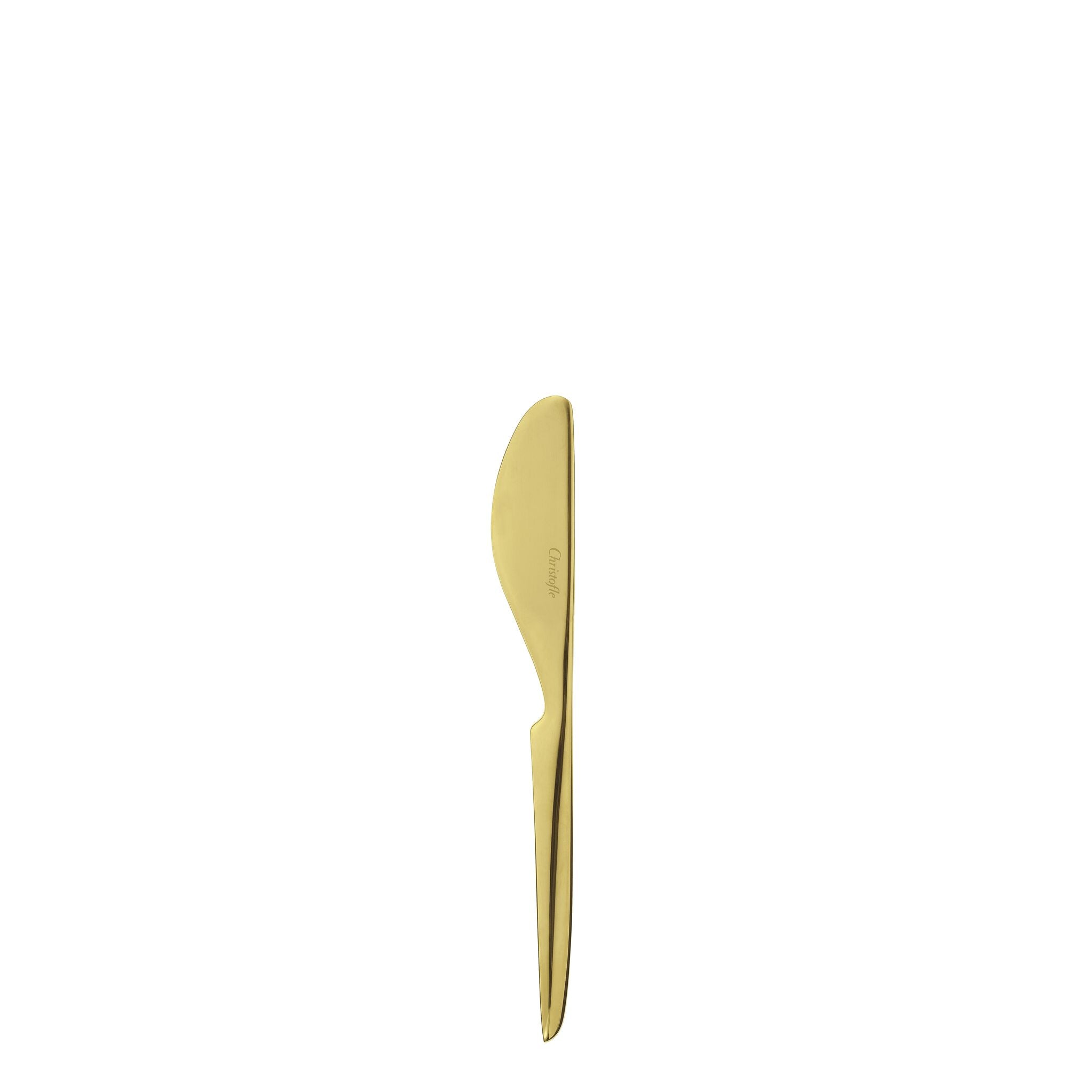 Christofle L'Ame de Christofle Gold Stainless Steel Butter Spreader in stainless steel on a white background