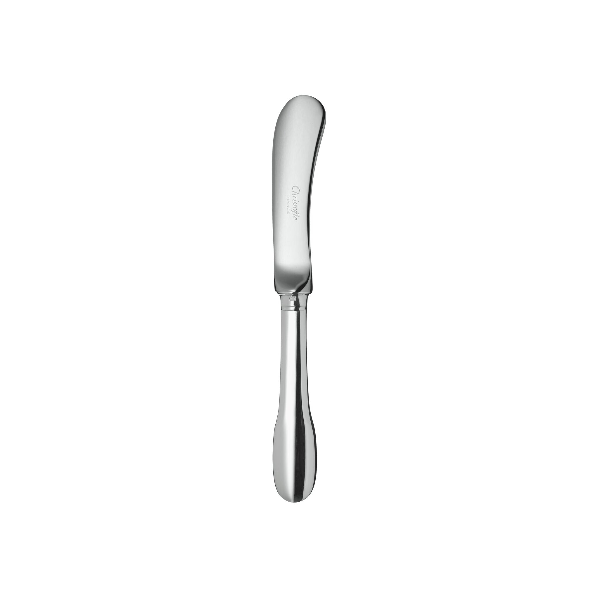 Christofle Cluny Silver-Plated Butter Knife in silver-plate on a white background