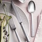 Christofle Hudson Stainless Steel Butter Spreader in stainless steel on a white background