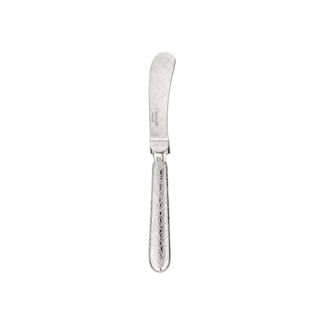 Christofle Jardin d'Eden Silver-Plated Butter Knife in silver-plate on a white background