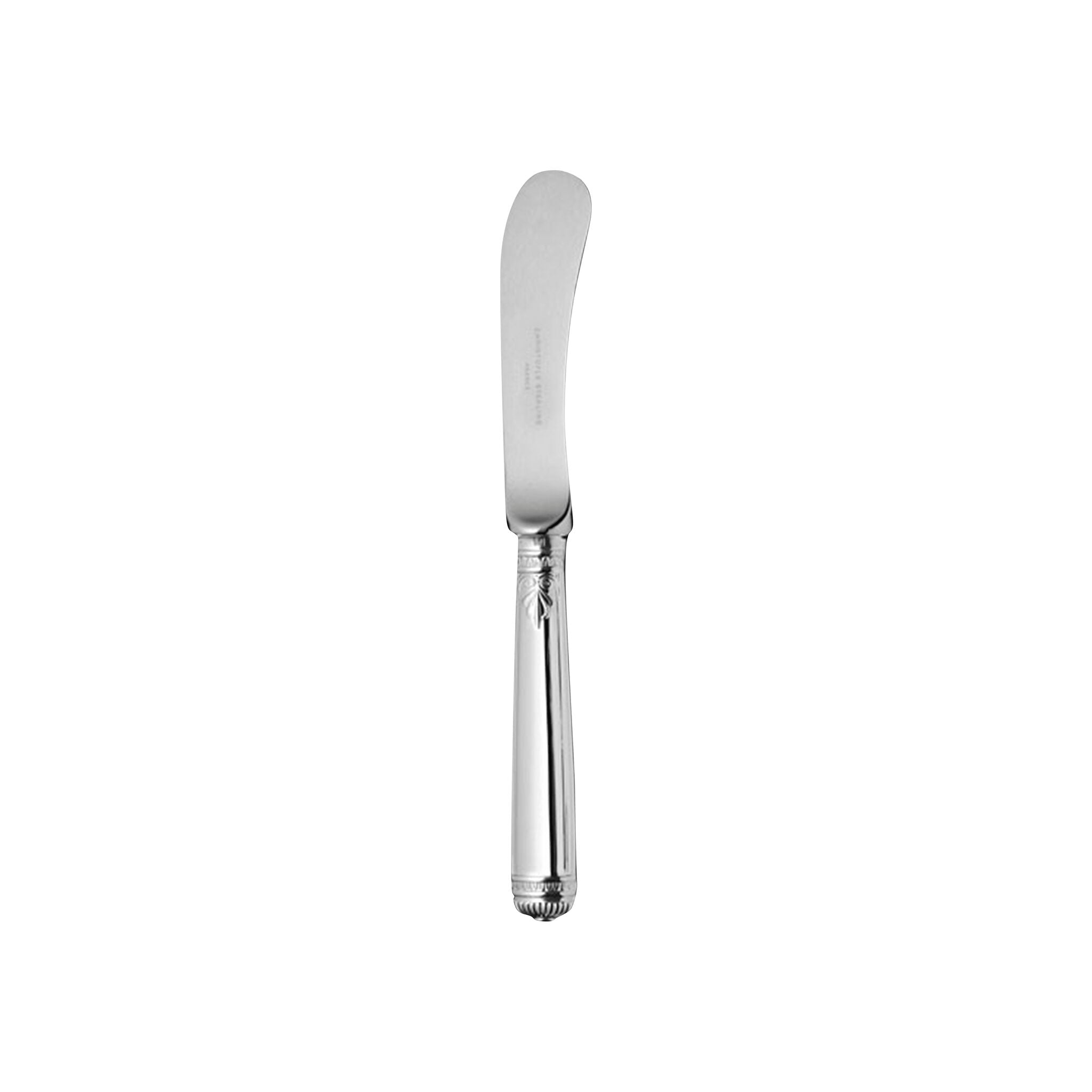 Christofle Malmaison Sterling Silver Butter Spreader in sterling silver on a white background