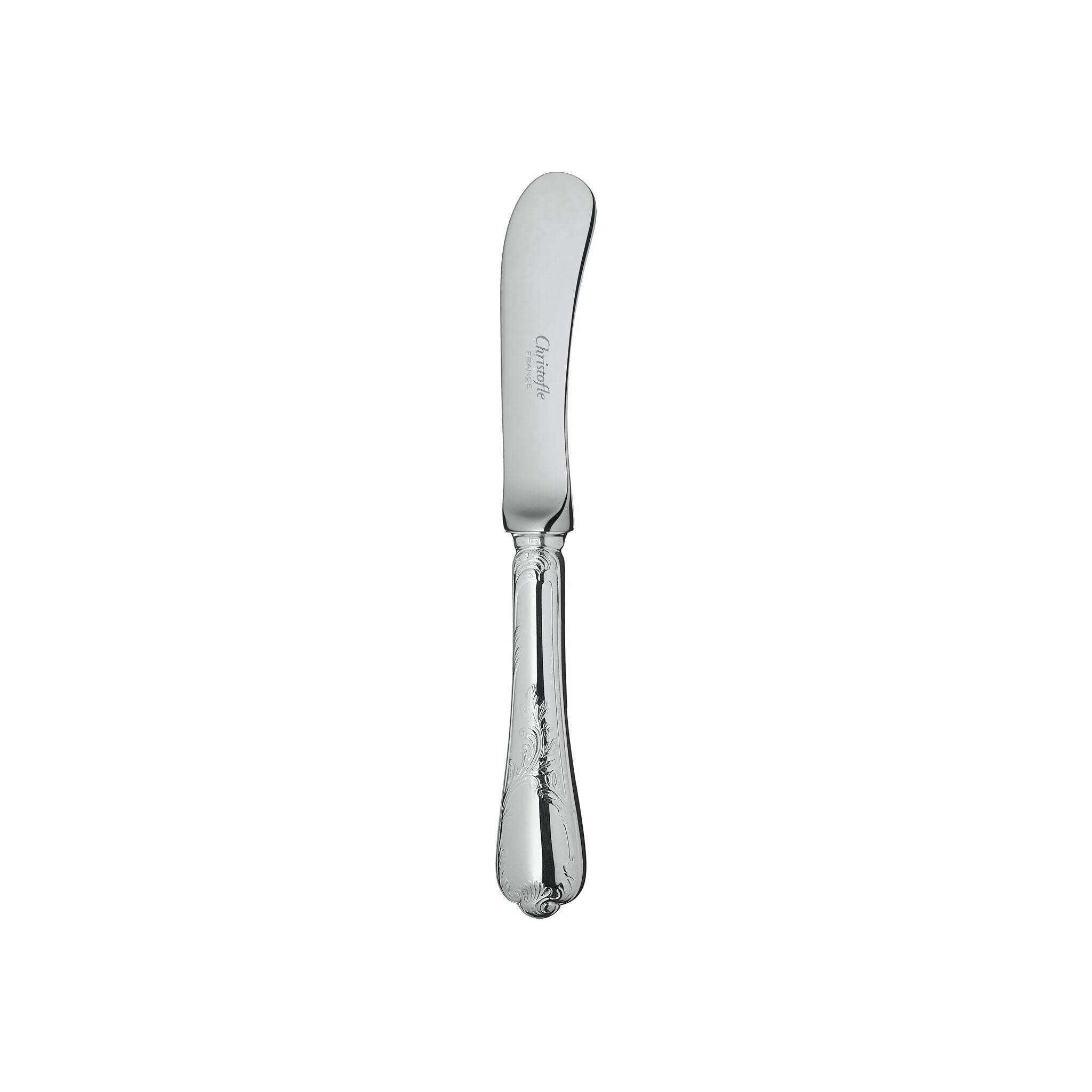 Christofle Marly Silver-Plated Butter Knife in silver-plate on a white background