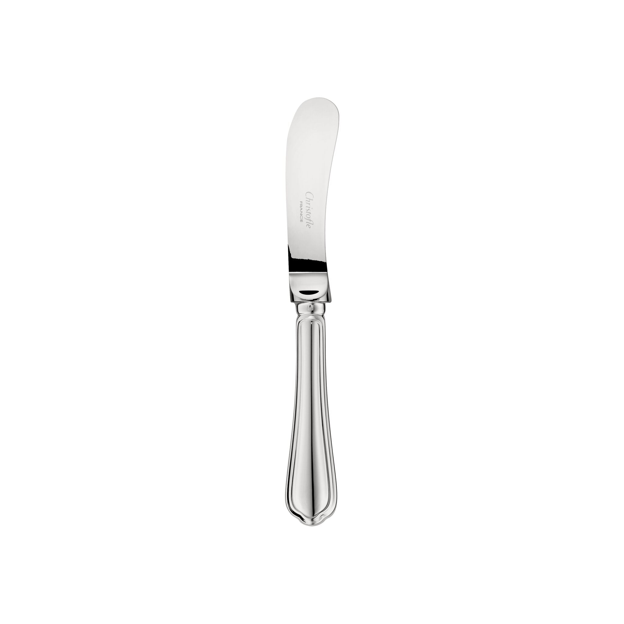Christofle Spatours Silver-Plated Butter Knife in silver-plate on a white background
