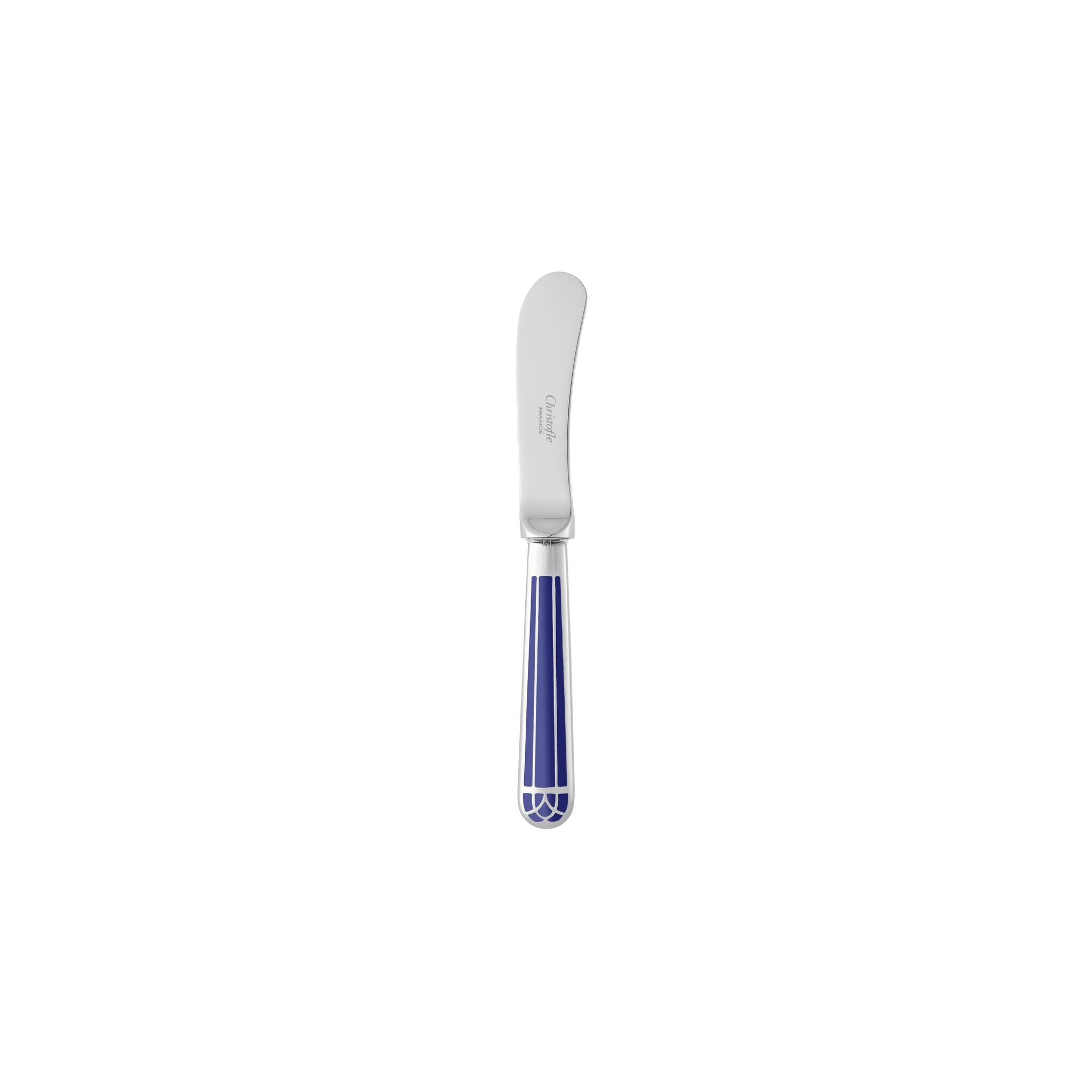 Christofle Silver-Plated Butter Spreader - Marbled Blue — additional view