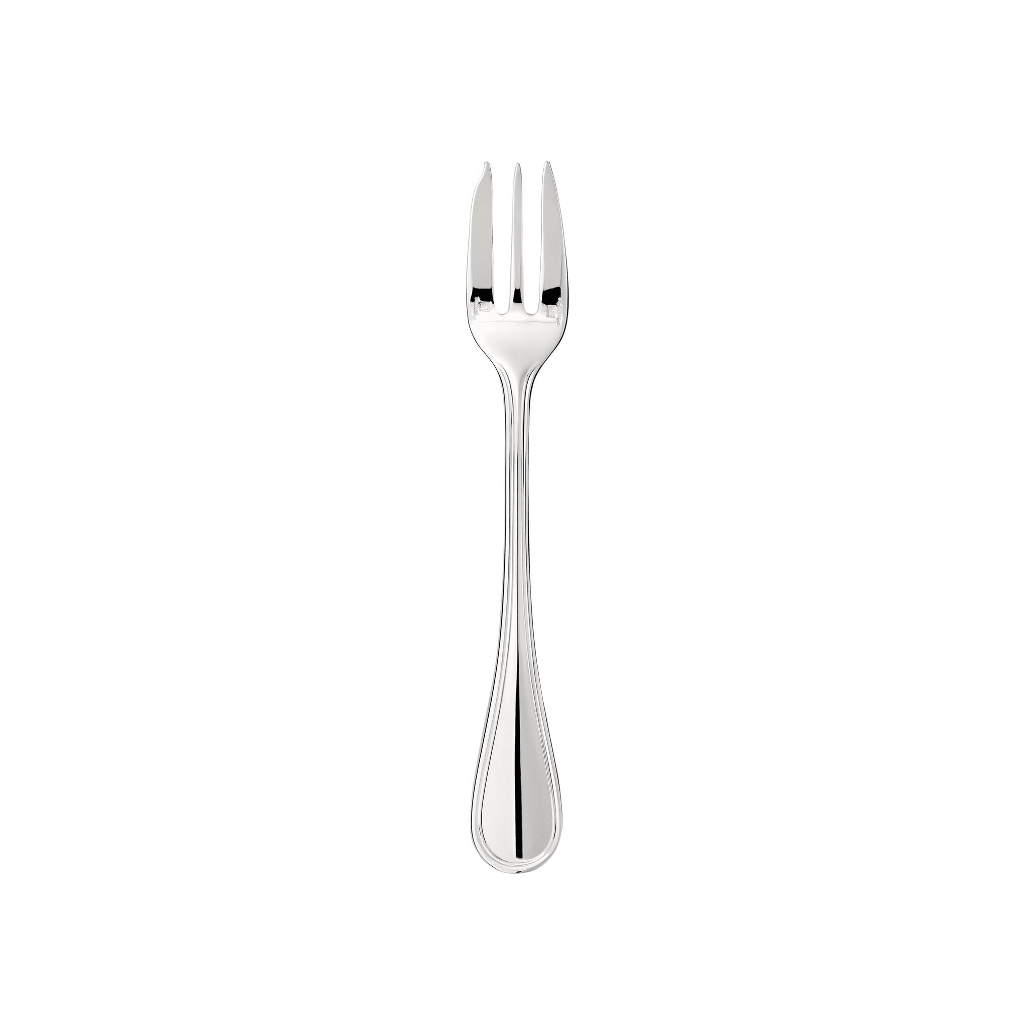 Christofle Albi Silver-Plated Cake Fork in silver-plate on a white background