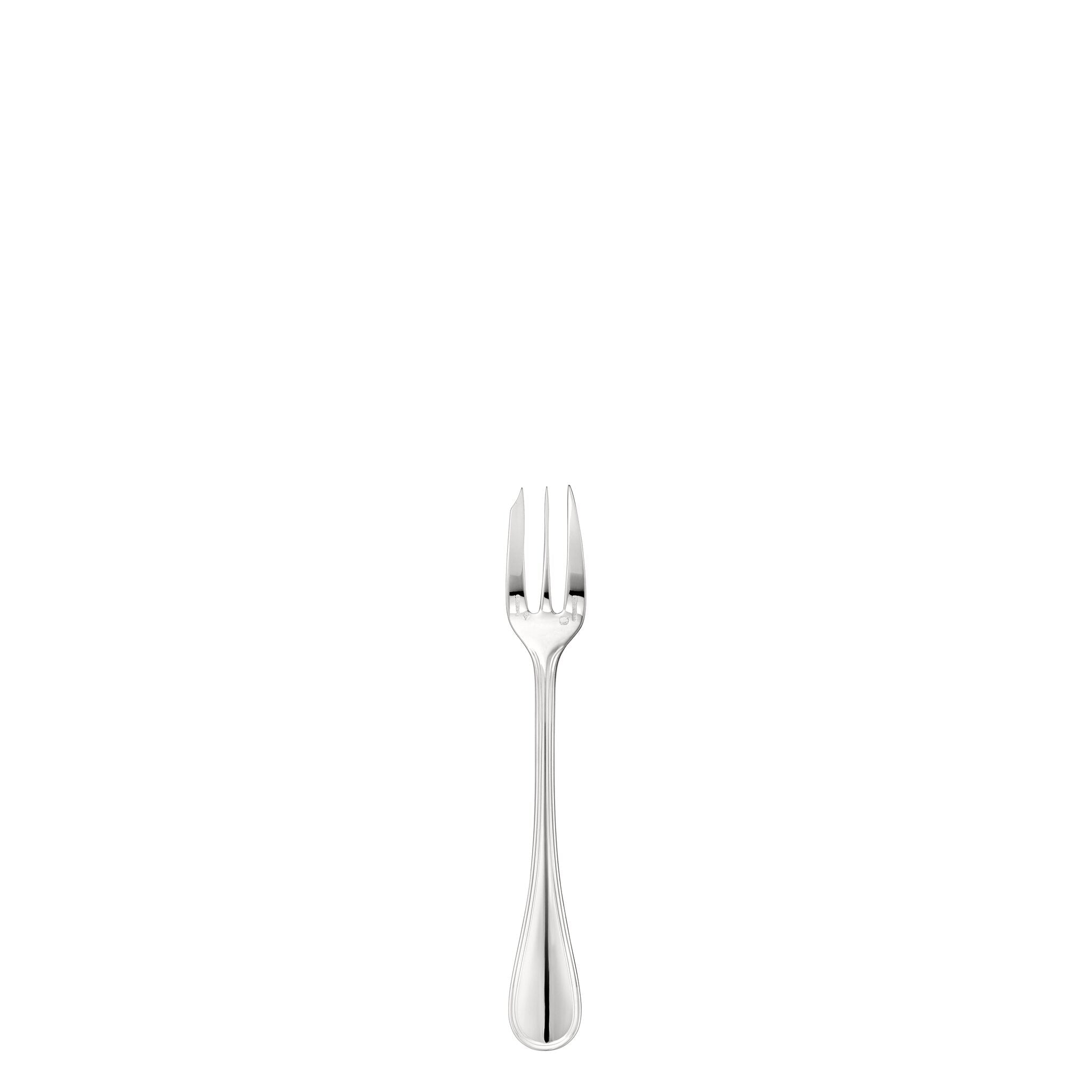 Christofle Sterling Silver Cake Fork in sterling silver on a white background