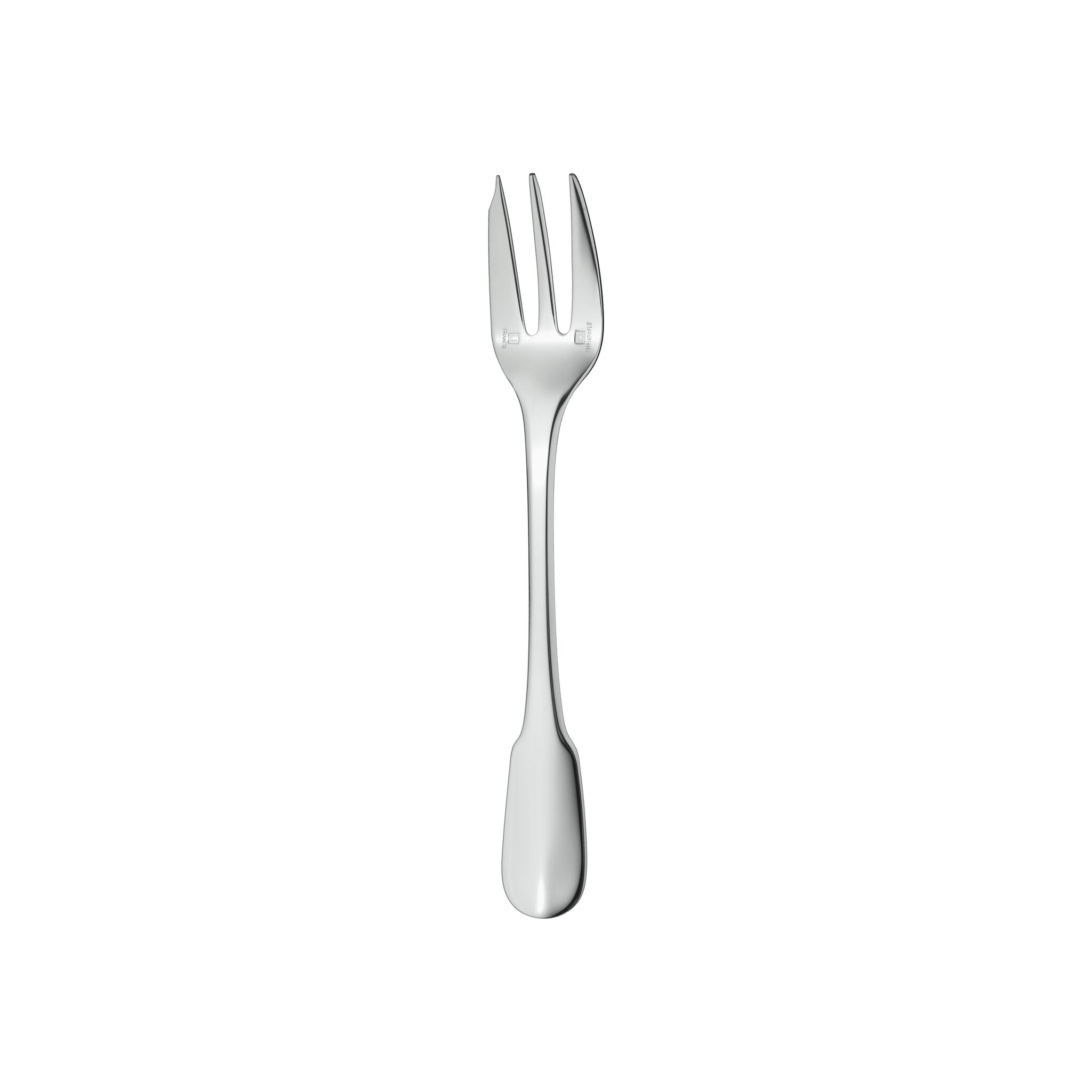 Christofle Cluny Silver-Plated Cake Fork in silver-plate on a white background