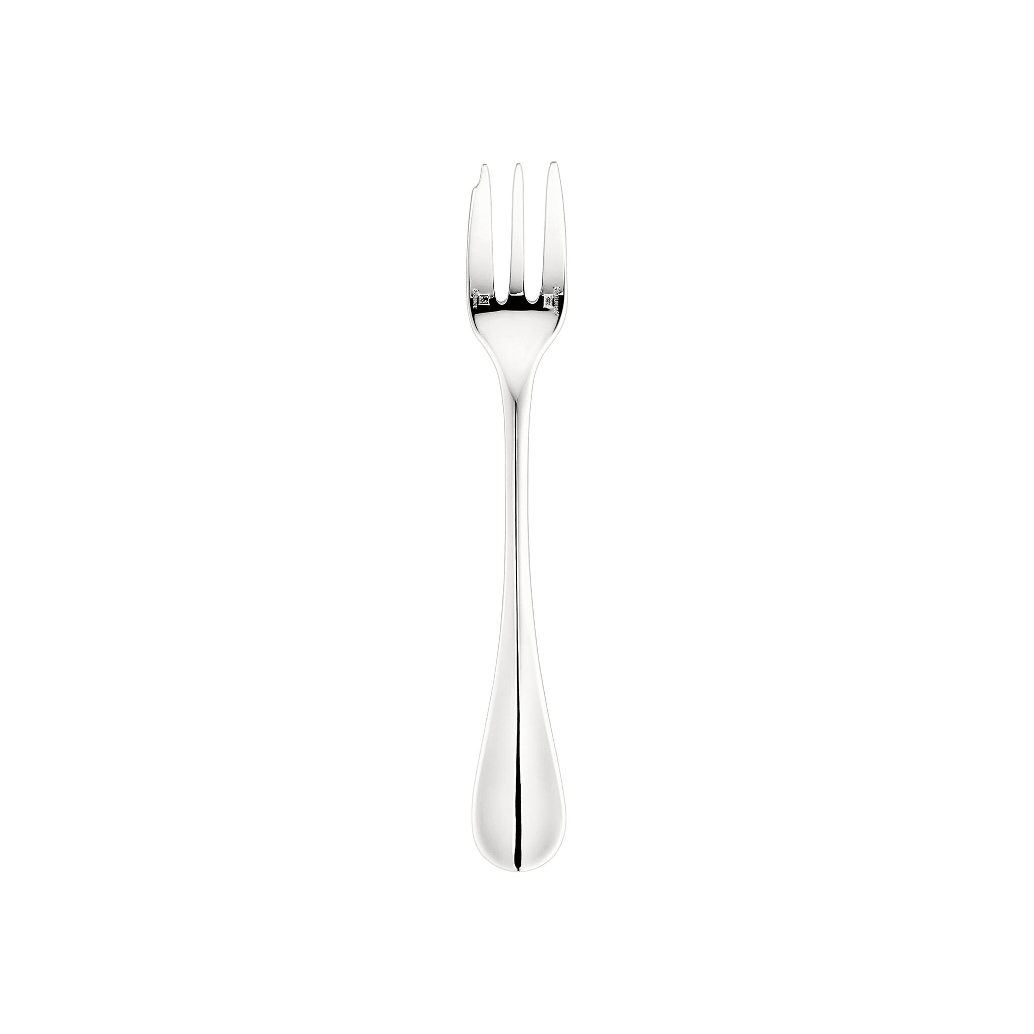 Christofle Fidelio Silver-Plated Cake Fork in silver-plate on a white background