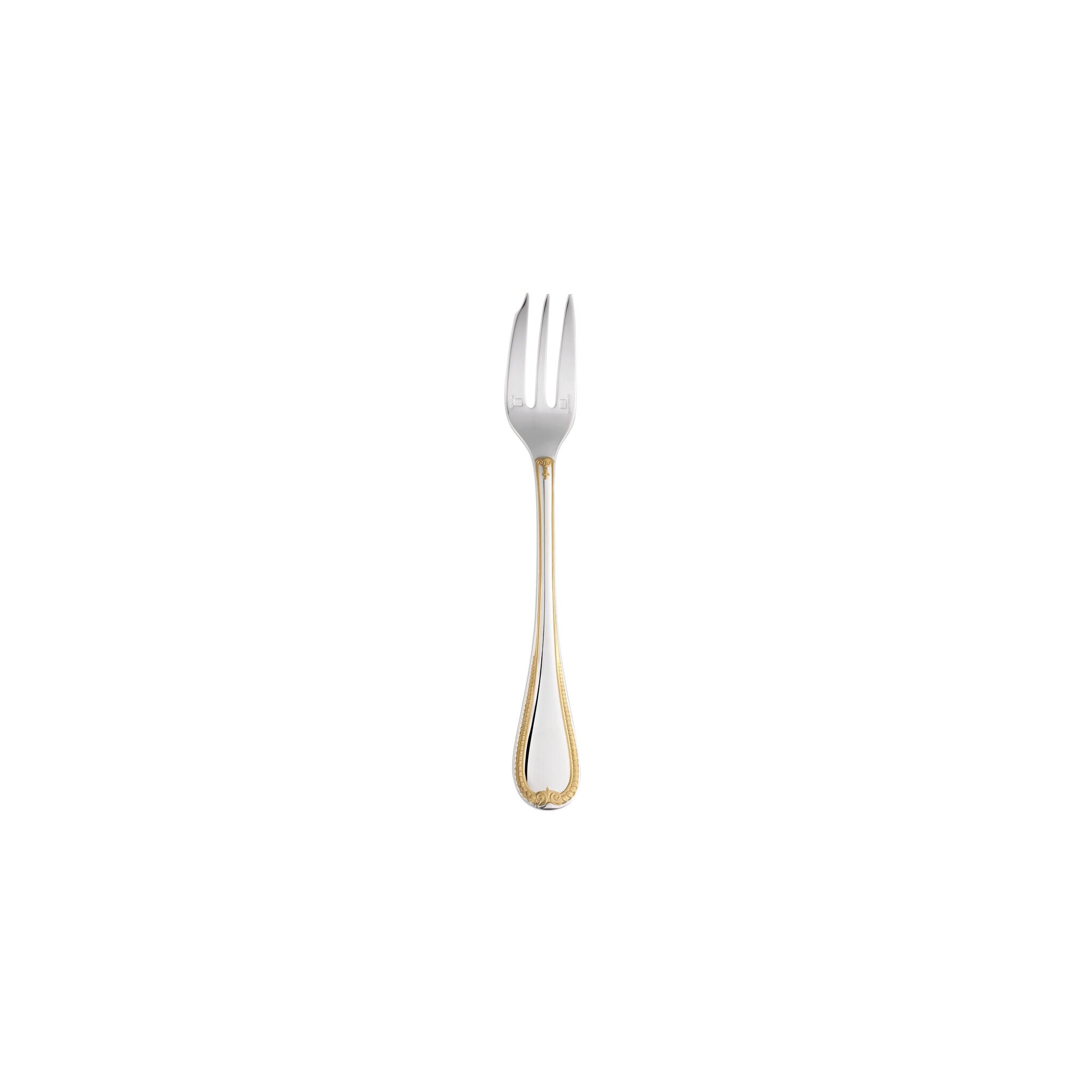 Christofle Malmaison Partially Gilded Silver-plated Cake Fork — additional view