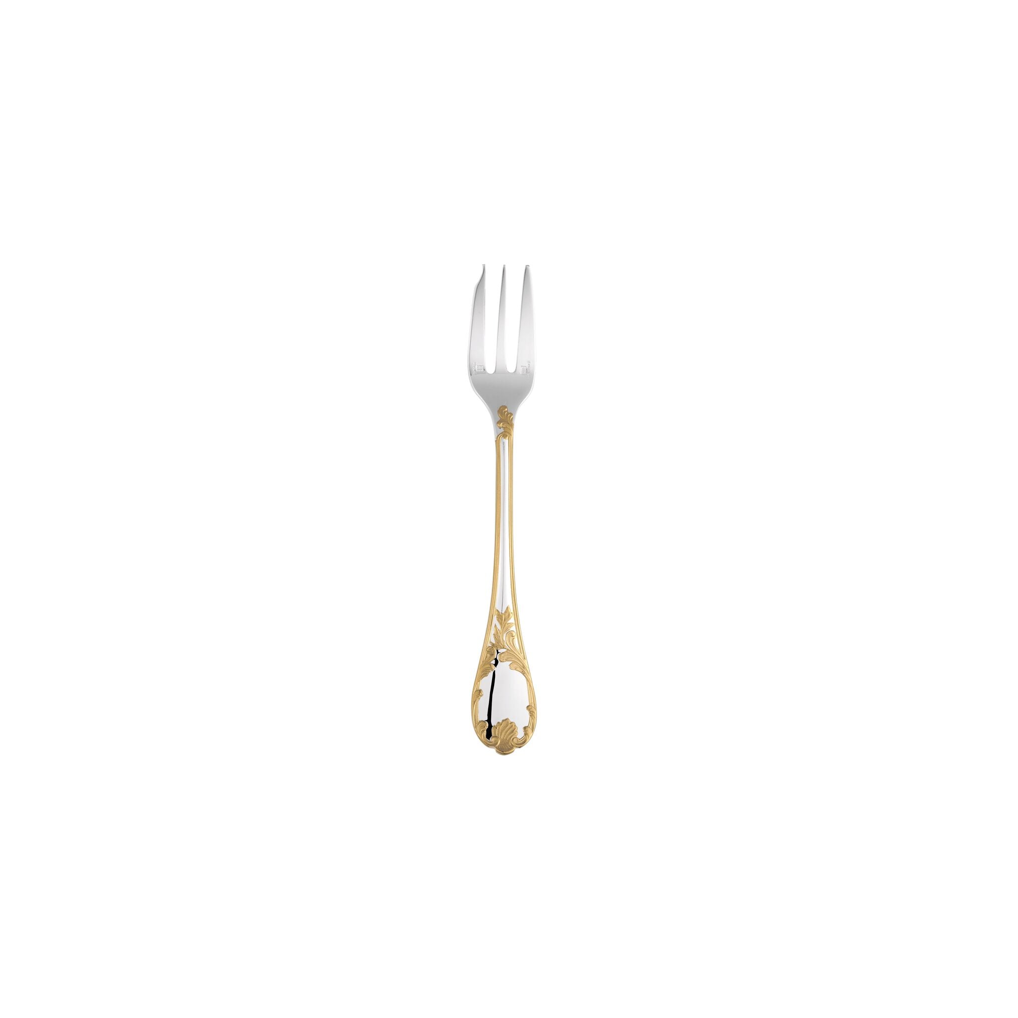 Christofle Marly Silver-Plated Cake Fork in silver-plate on a white background